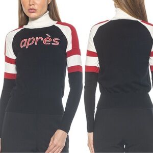 Alexia Ardmore Jenni  Black and Red Après Ski Turtleneck Top